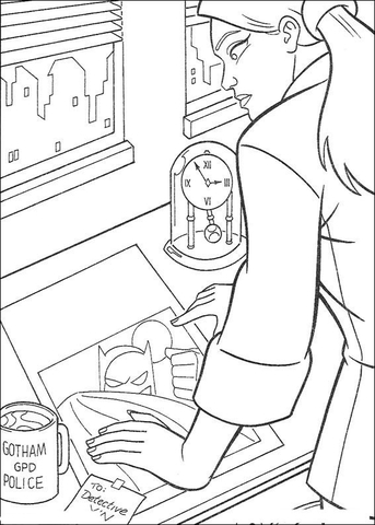 Detective  Coloring Page